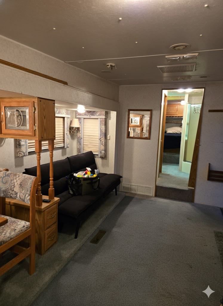 Living area, looking back toward the bedroom