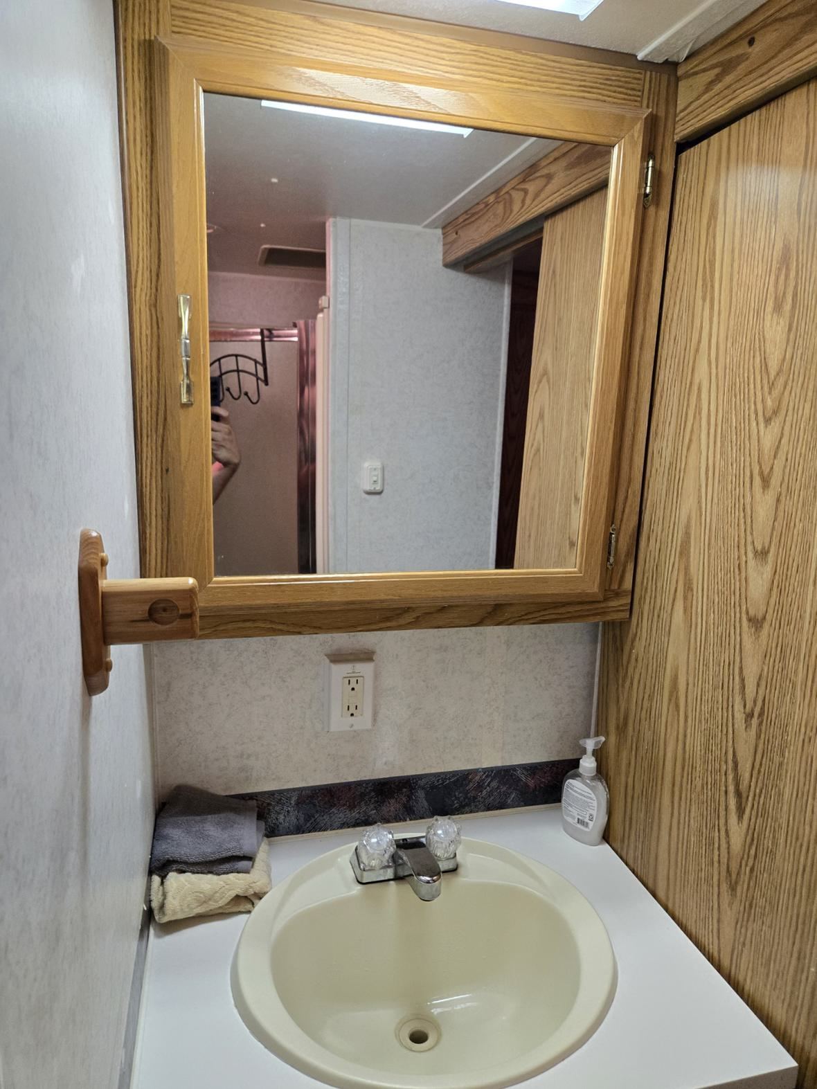 Bathroom sink and mirror
